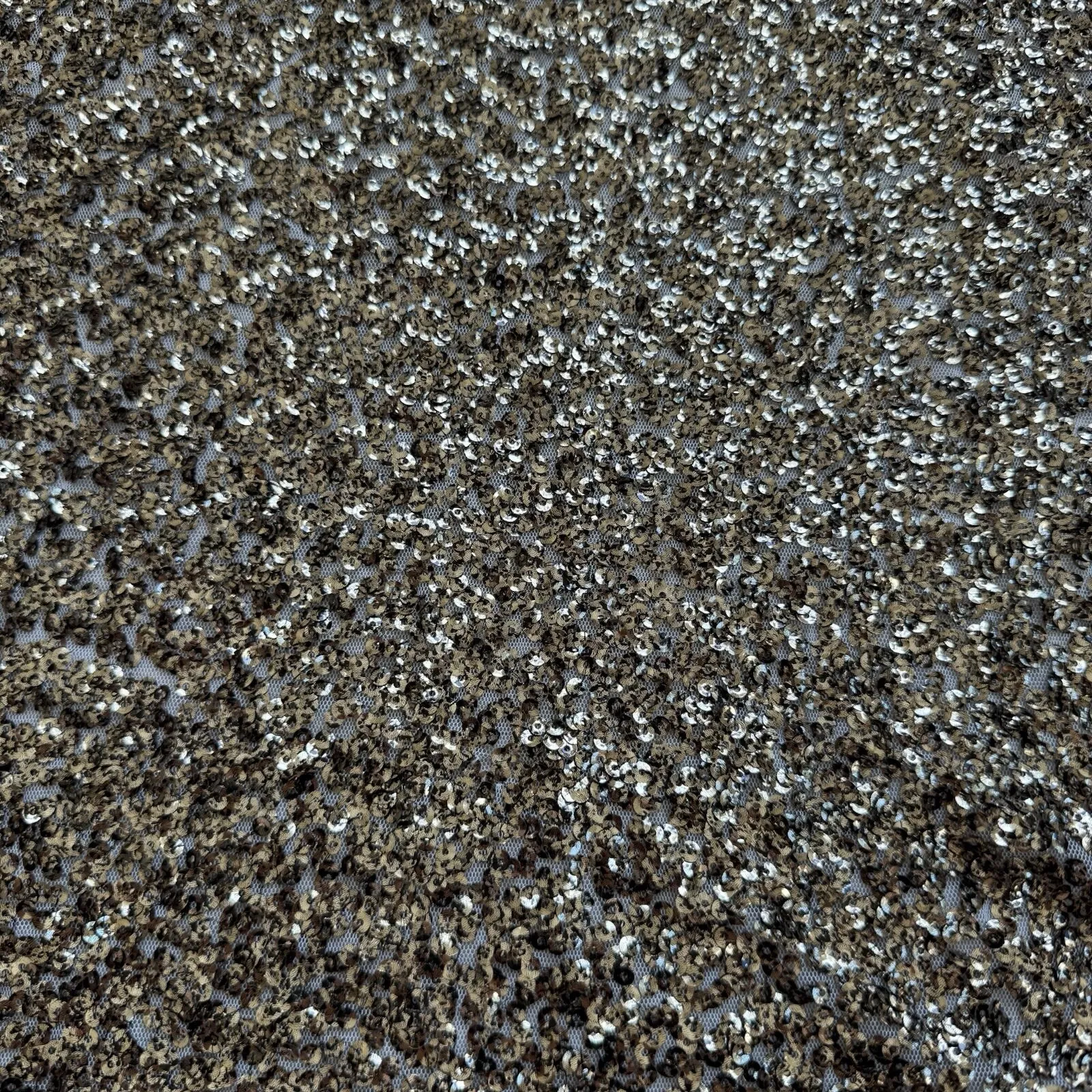 Decree Tan Gold All Over Sequins Embellished Sparkle‎ Tank Top Medium - Image 2