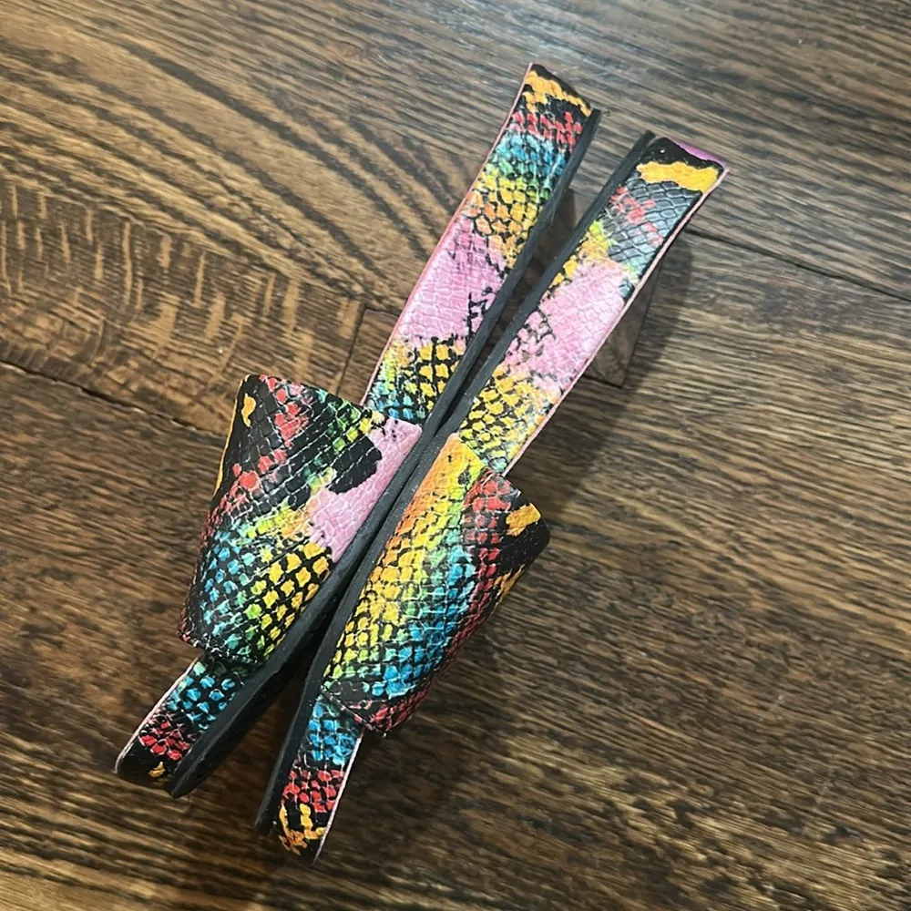 Gianni Bini Snakekin Sandal Slides - Image 5