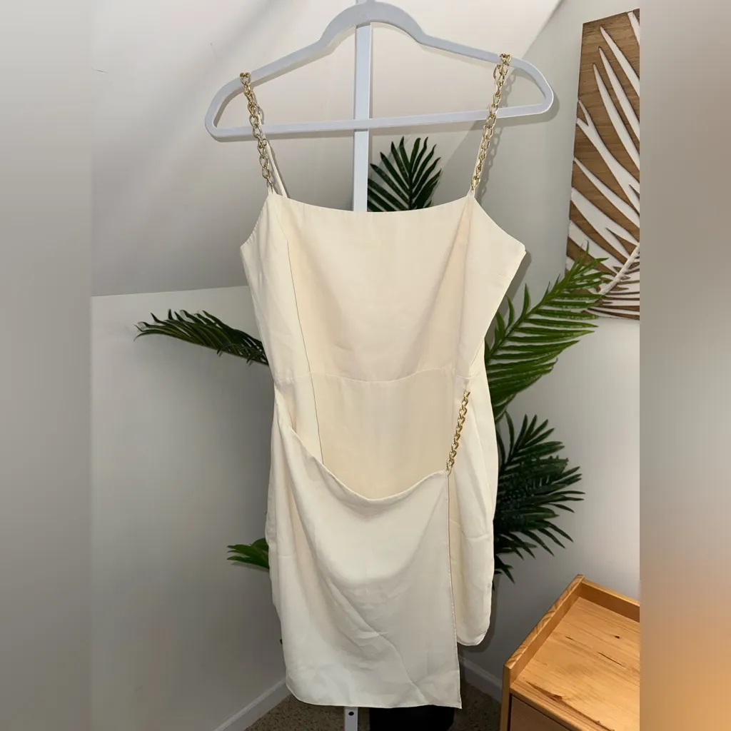 Amanda‎ Uprichard Revolve Mini Asymmetrical Stilla Wrap Dress Chain Size Large - Image 7