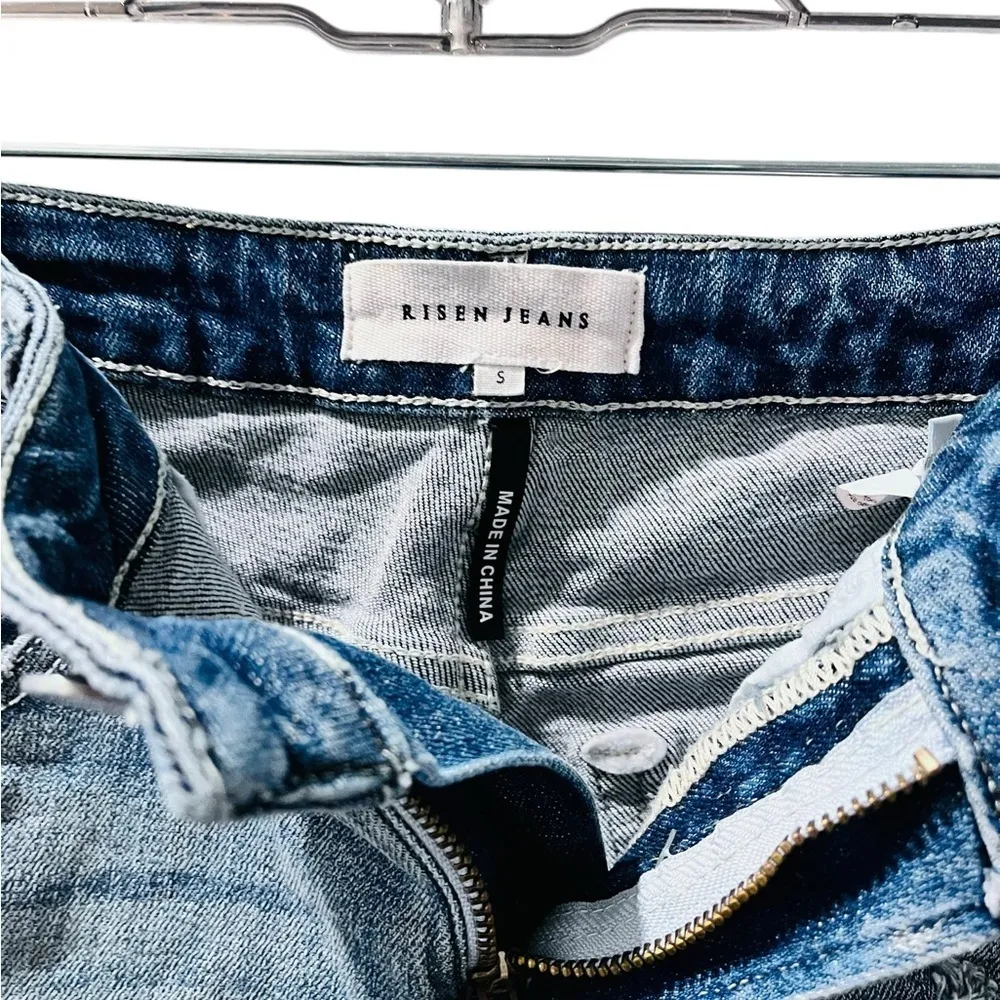 Risen NWT Denim Cut Off Jean Shorts Size Small Medium Wash Summer Casual Cotton Blue - Image 3