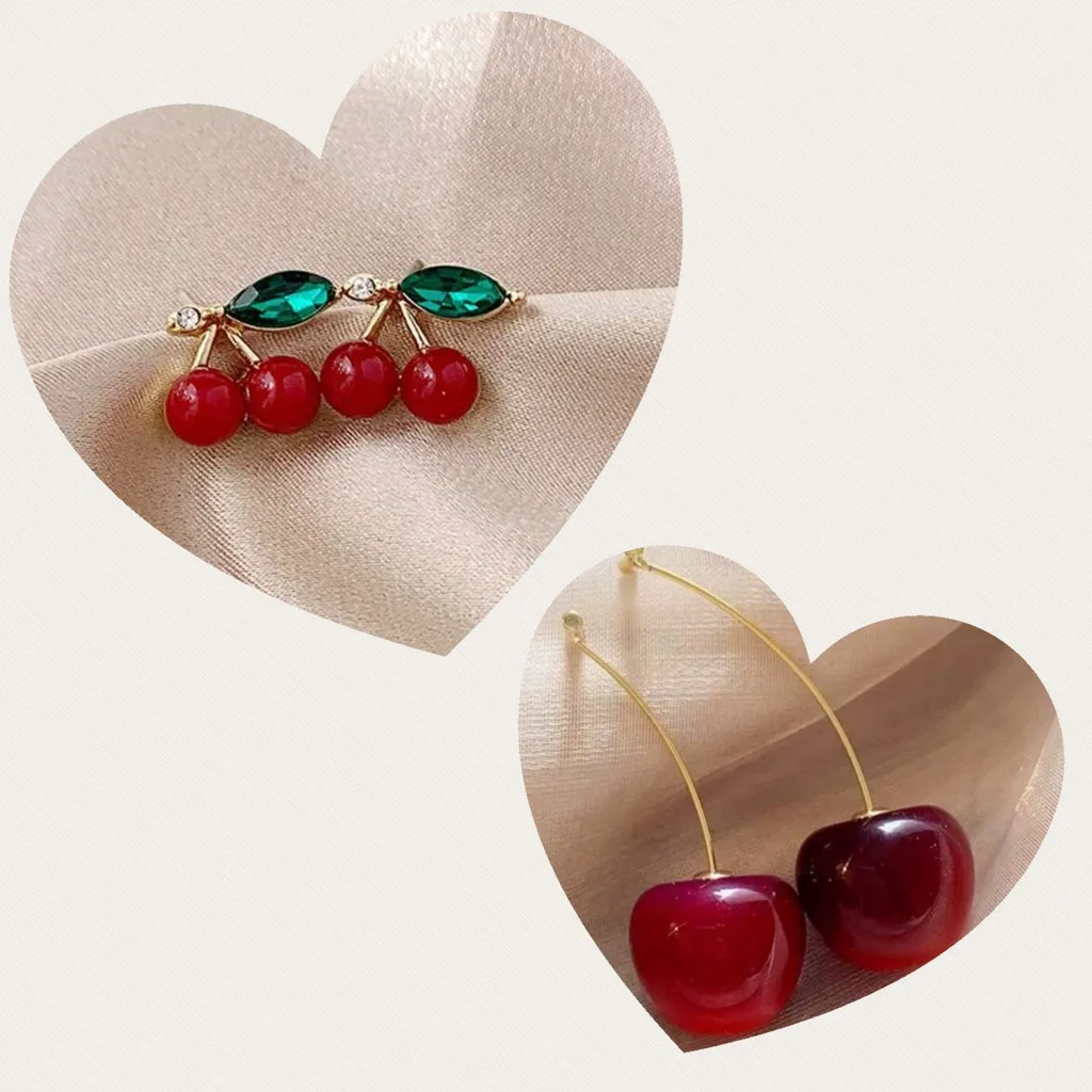 Cherry Duo Earring Bundle Red - Image 2