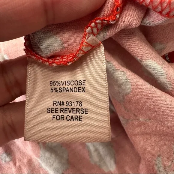 Philosophy‎ Dress Womens Large Red Floral V-Neck Adjustable Lace Up Back Summer - Image 11