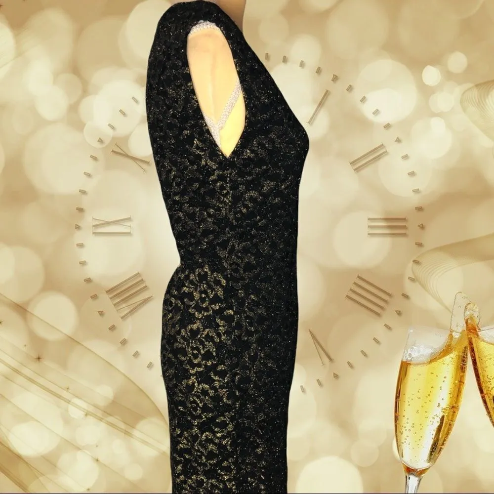 Love culture black dress with gold design - Image 5