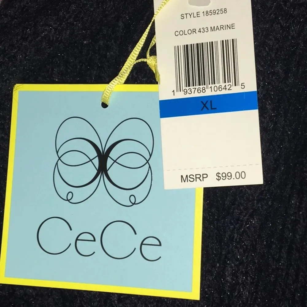 CeCe by Cynthia Steffe Pompom Knit Sweater S Black - Image 5