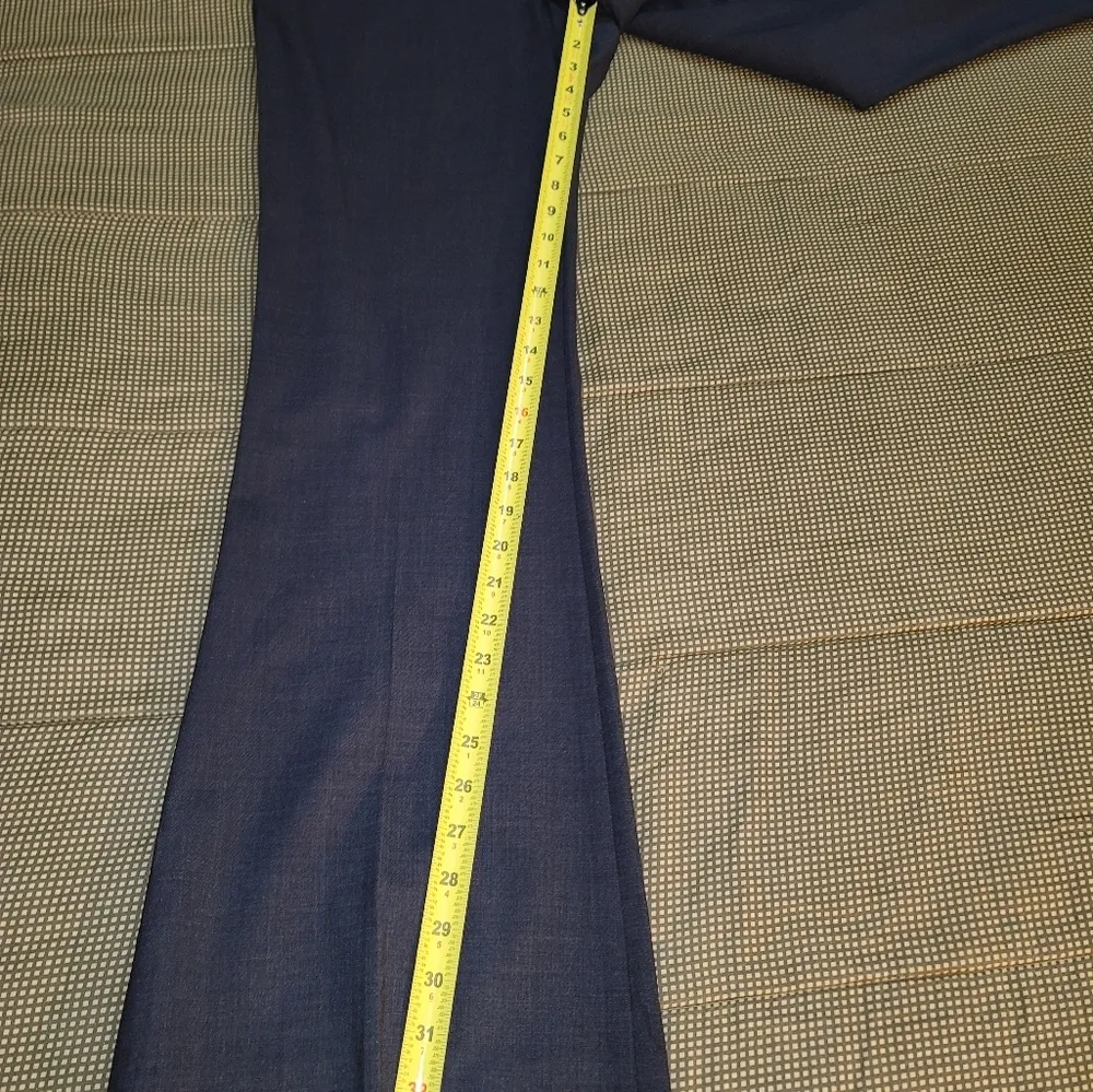 BCBGMAXAZRIA  Women Solid Gray Wool Two Buttons Blazer & Pant 2 Piece Suit Size M - Image 14