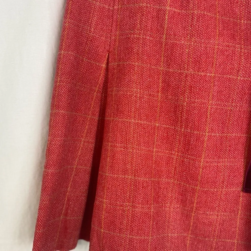 DOWNEAST Wool Plaid Pleated Skirt - Image 10