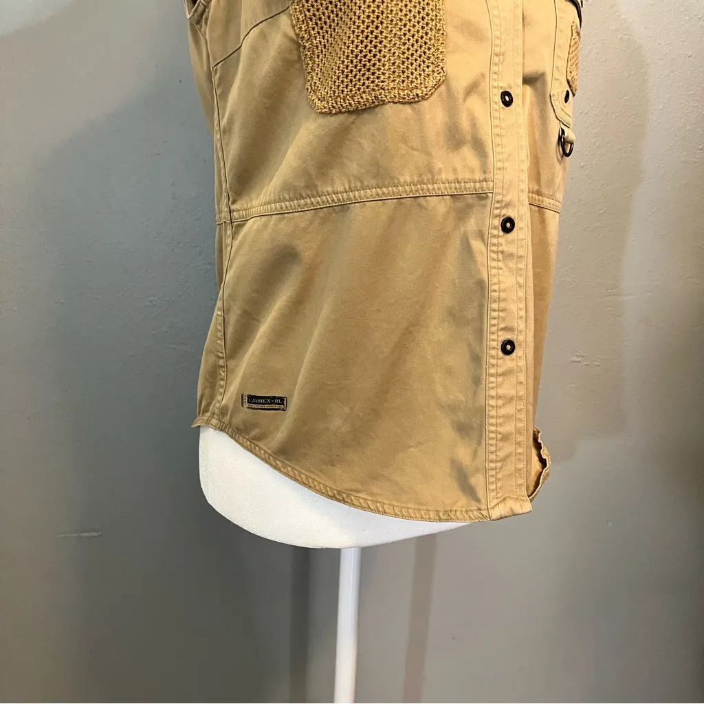 Vintage Ralph Lauren RL Women's Khaki Vest Utility Safari Fishing Cargo Vest Tan - Image 7