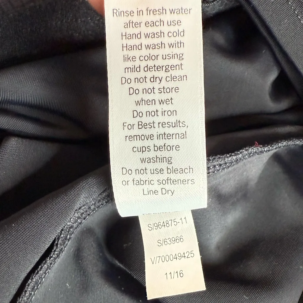 Athleta Twist Up Tankini Swim Bathing Suit Top in Black W1847 Sz 36D/DD - Image 8