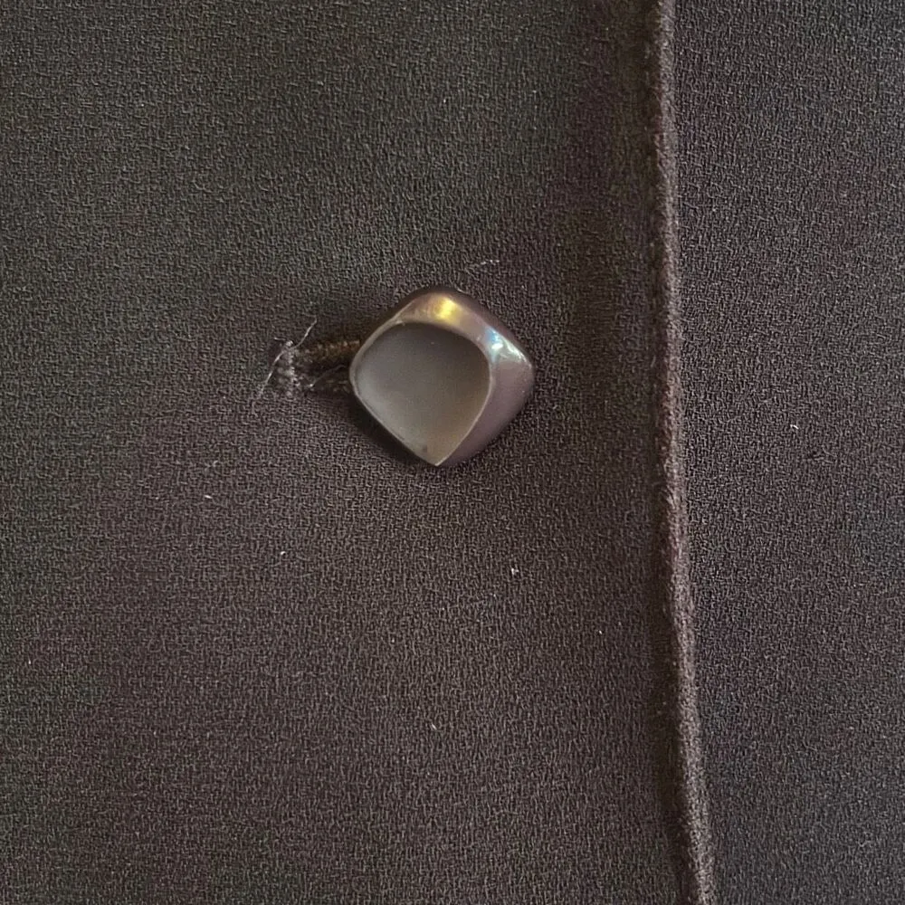 Nipon Boutique Vintage 10 Purple 3 Button Embroidered Classic Blazer Workwear - Image 5