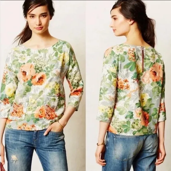 Anthropologie / HD in Paris | Bloomfield Floral Top, Size XS - Image 2