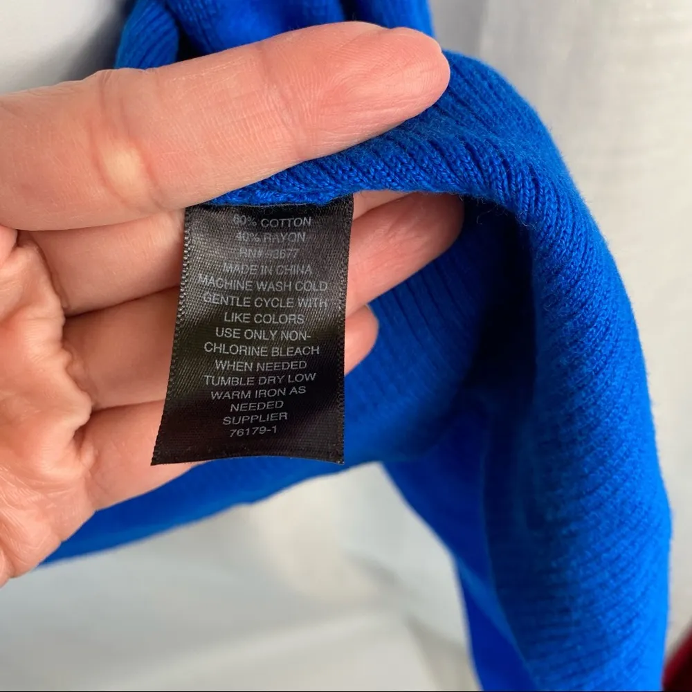 Worthington royal Blue knit Cardigan Large - Image 14