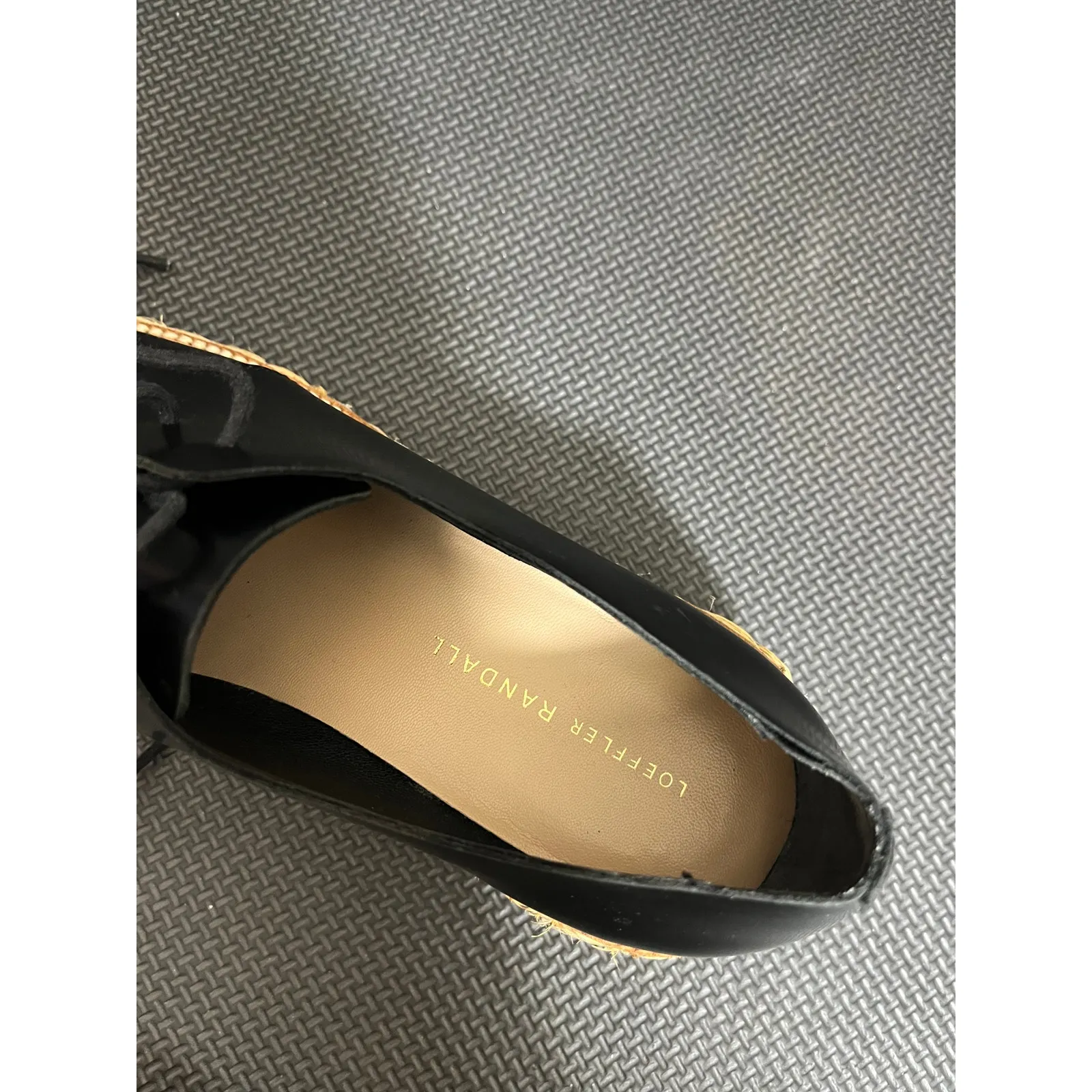 Loeffler Randall Black Oxford Raffia Callie Wedge Shoes‎ Leather Womens Size 8 - Image 10