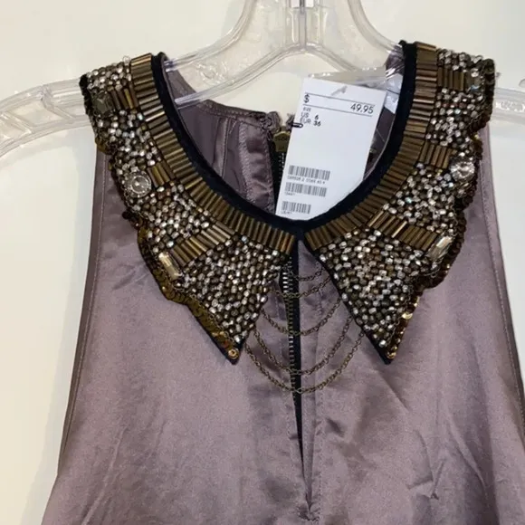 NWT H&M Sleeveless silver‎ dress - Image 3