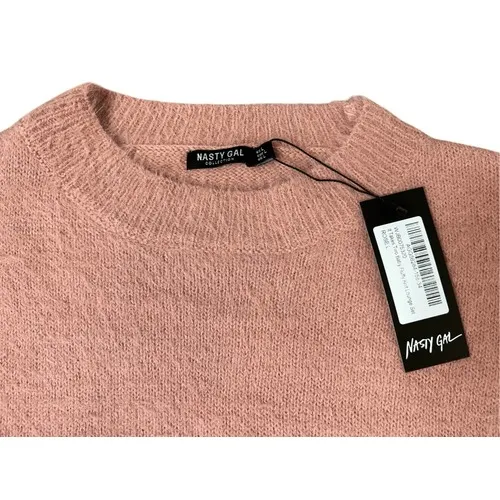 Nasty Gal It Takes Two Baby‎ Fluffy Knit Loungewear Crew Sweater LARGE Fuzzy - Image 4