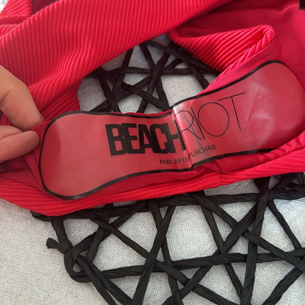 Beach Riot Vanessa High Cut Bikini Bottom, Red, X-Small, $88 - Image 4