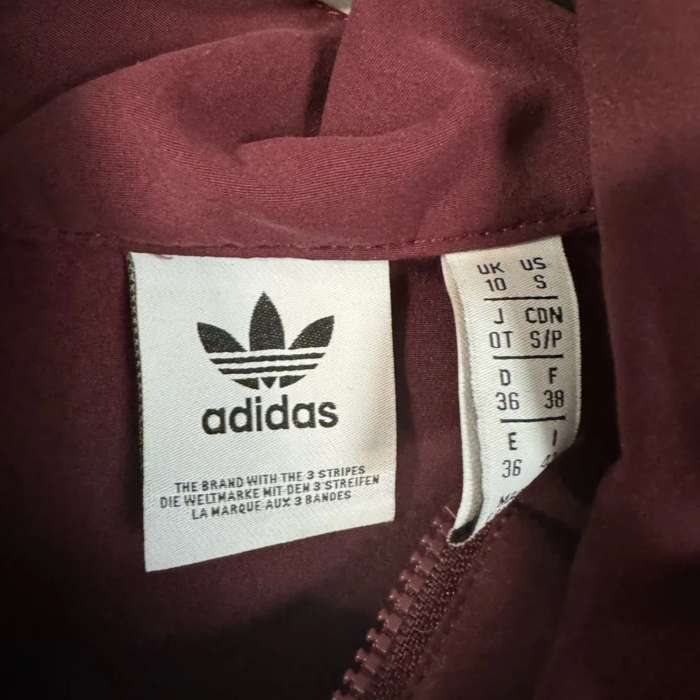 Cropped 1/2 Zip Windbreaker Maroon Size S - Image 9