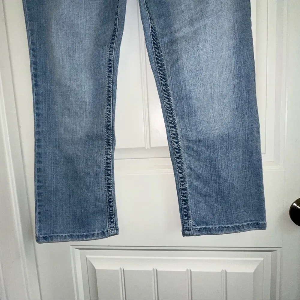 Aeropostale light wash mid rise straight leg jeans women 7/8 - Image 8