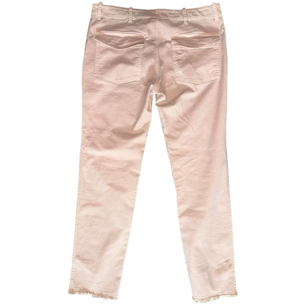 Nili Lotan Women’s Size 4 Blush Pink Cotton Chino Jenna Cropped Pants - Image 3