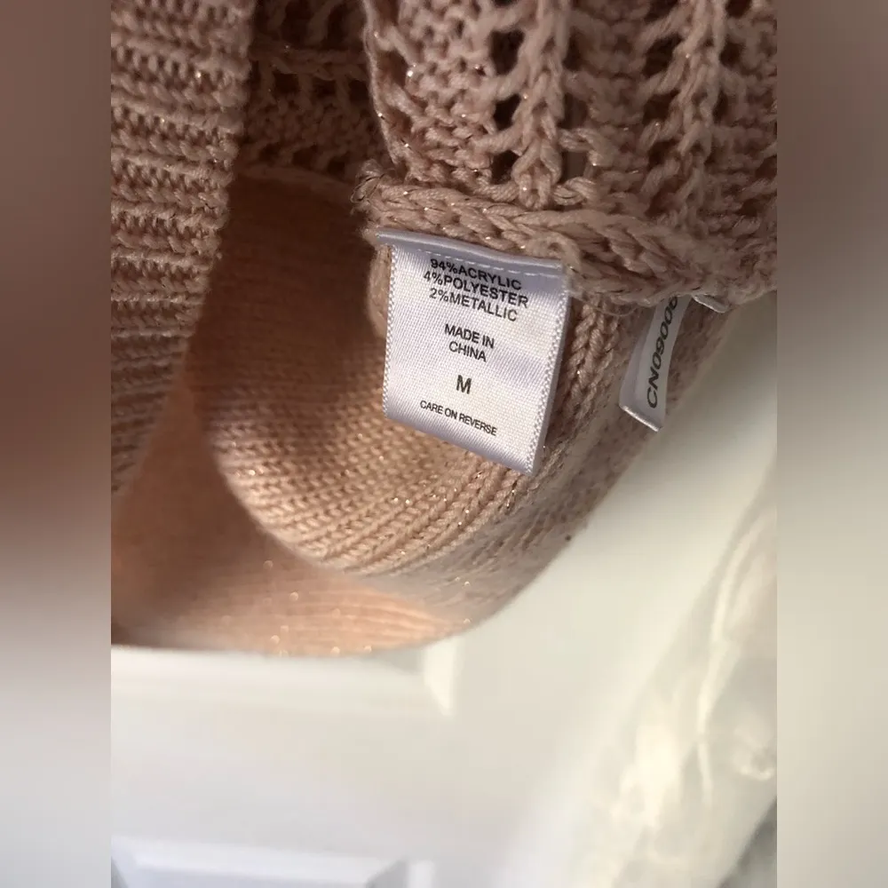 New York & Company Lightweight metallic Dolman shirt Sleeve knit Sweater, Size M - Image 5