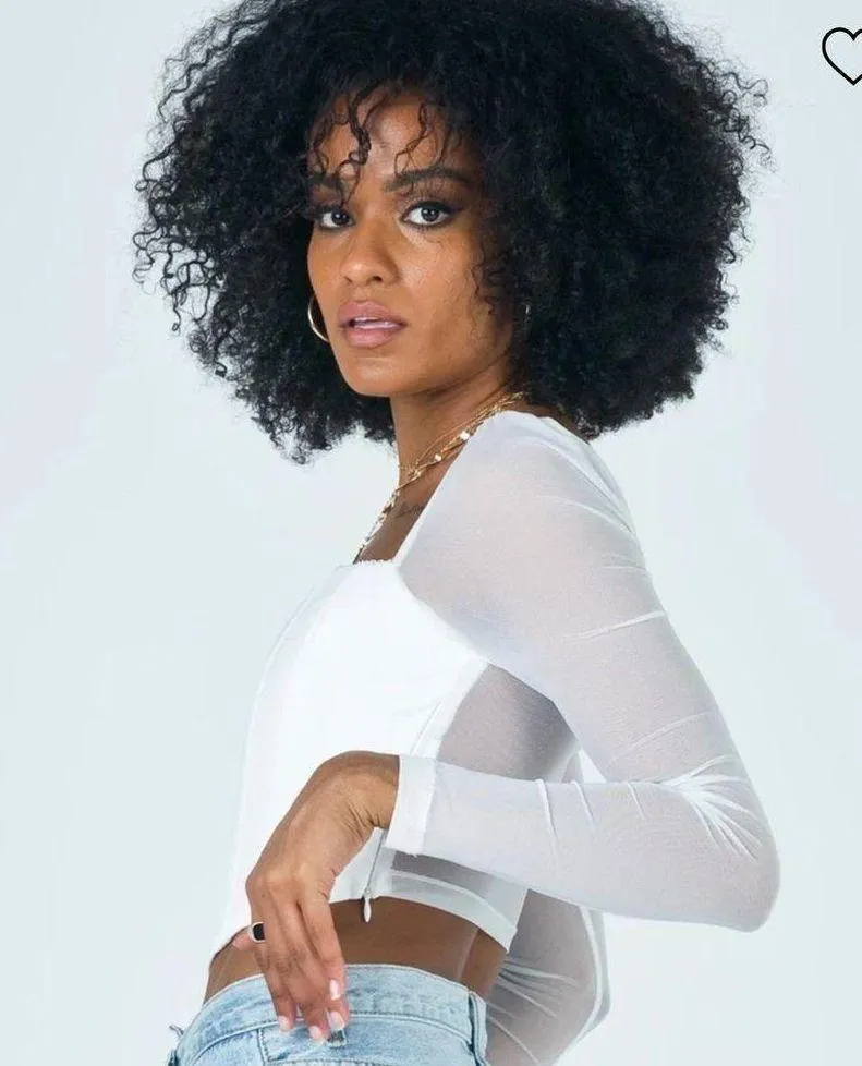 Beverly Long Sleeve Top White - Image 5