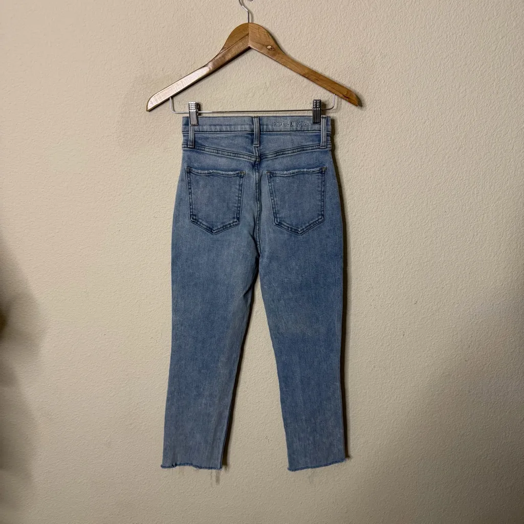 Favorite Daughter The Valentina Super High Rise Cigarette Ankle Jeans Malibu 25 Blue - Image 6