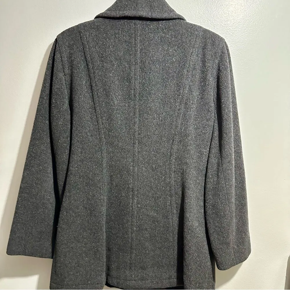 Worthington Gray Pea Coat with Wide Lapels - Image 3