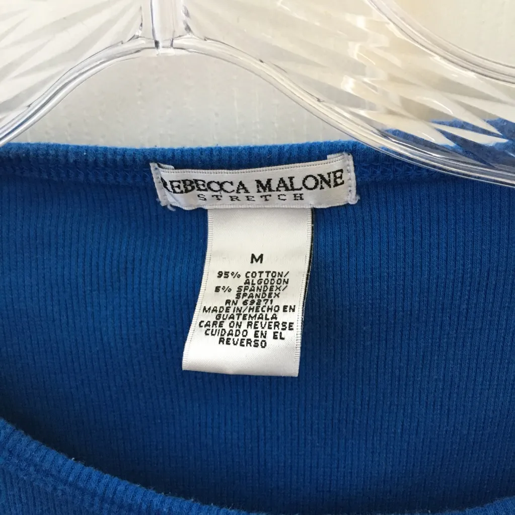Rebecca Malone FINAL MARKDOWN  ribbed tee medium - Image 3
