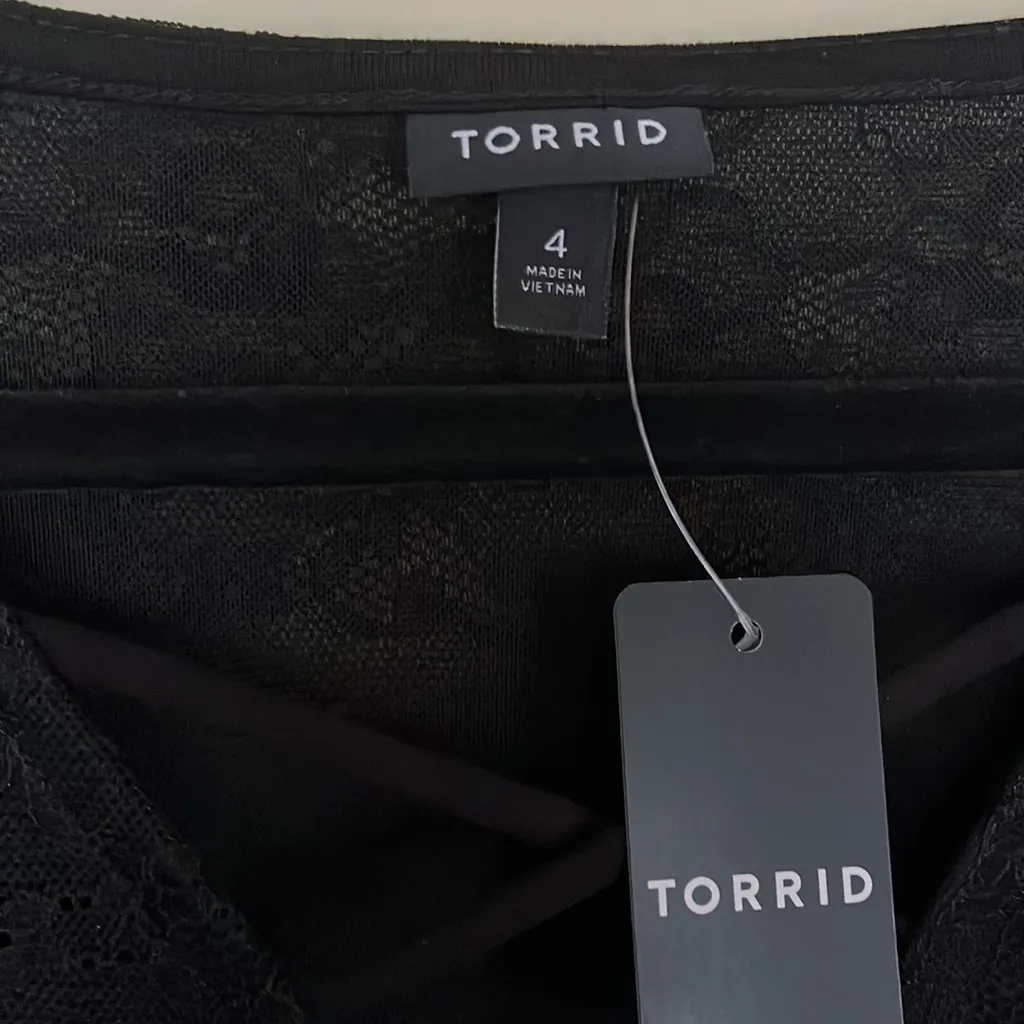 NWT Torrid Size‎ 4 Black Lace Bodysuit - Image 2
