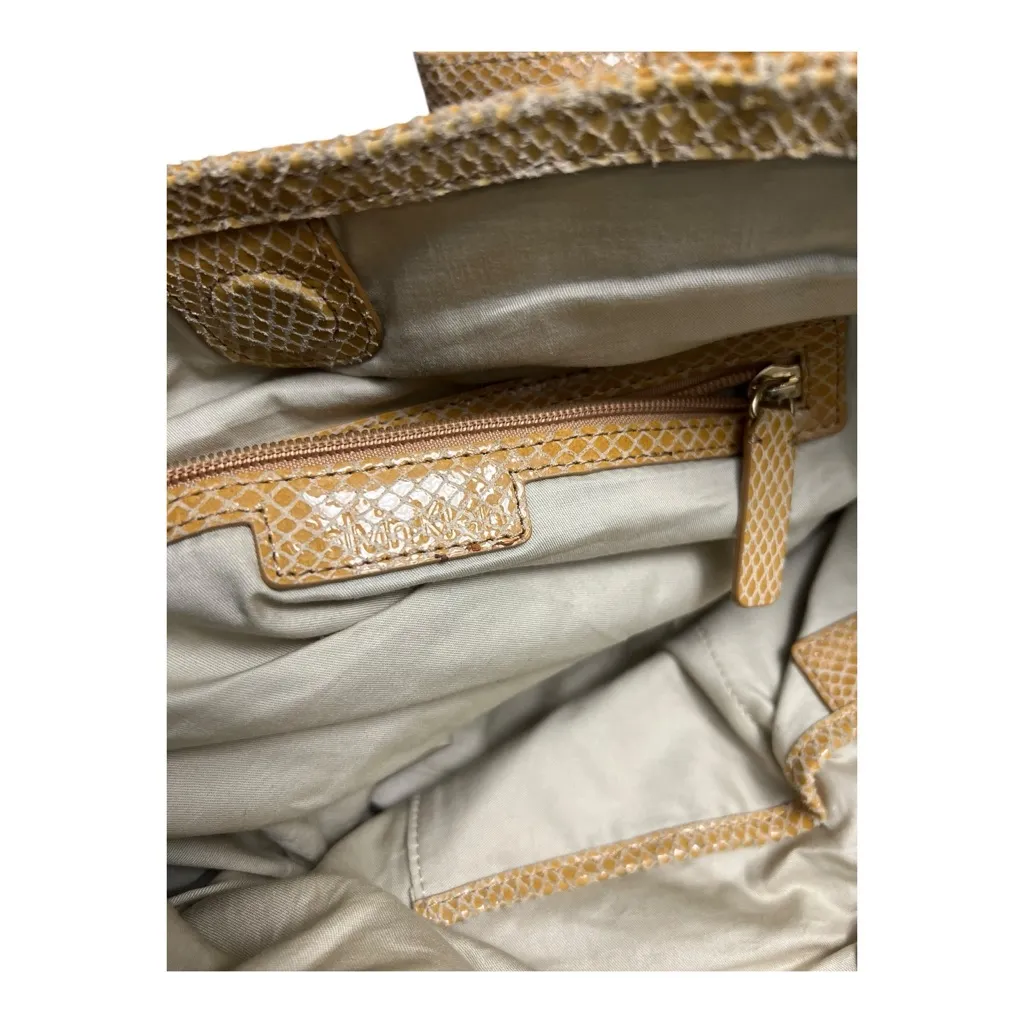 Calvin Klein Snake Skin Embossed Tan Shoulder Bag - Image 8