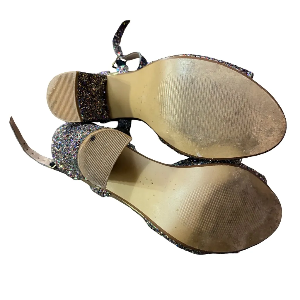 Betsey Johnson Glissten Multicolor Disco Glitter Heels Size 7 - Image 6