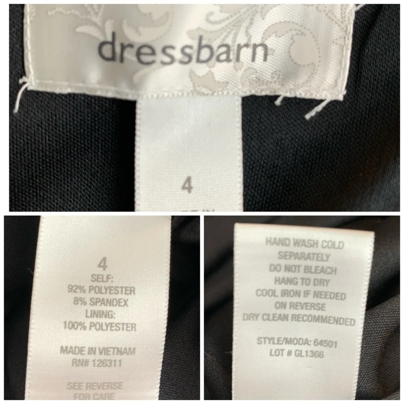 Dressbarn Sheath Dress Drape Cowl Neck Gray Tan Snake Print Women's Size 4 - Image 9