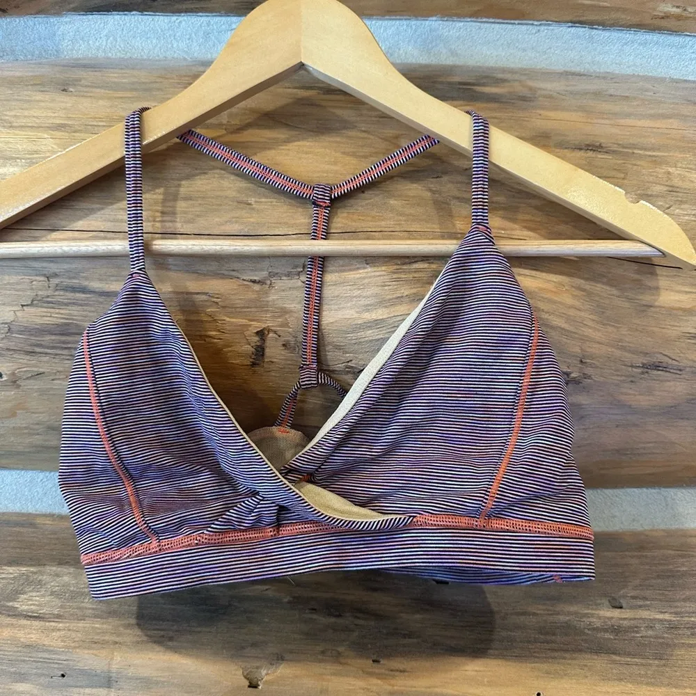 Pranayama Bra Wee Are From Space Black March Multi Stripe size 8 - Image 3