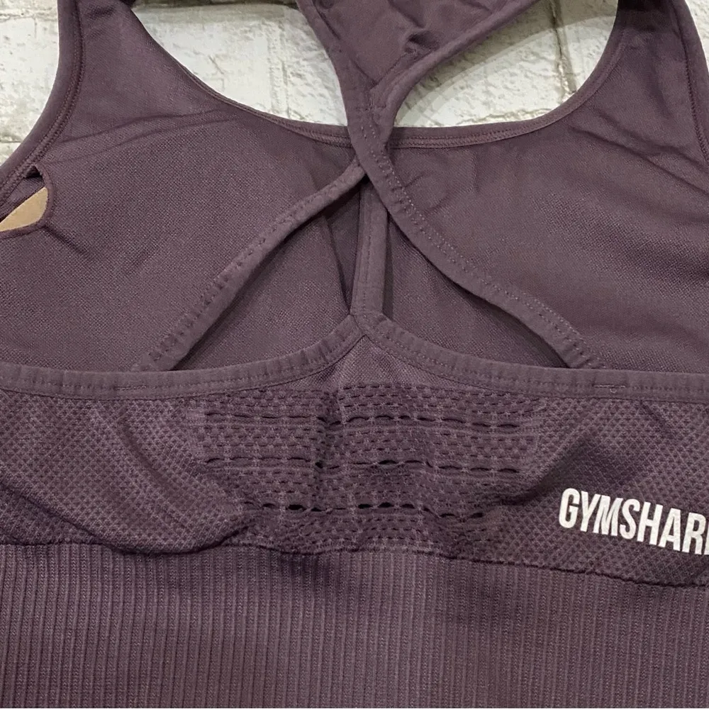 GYMSHARK Purple Wash Energy Seamless Crop Top Size Small - Image 6