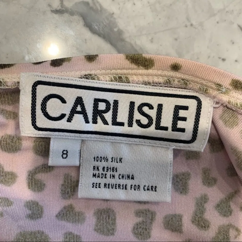 Carlisle 100% Silk Animal Print Top - Image 7