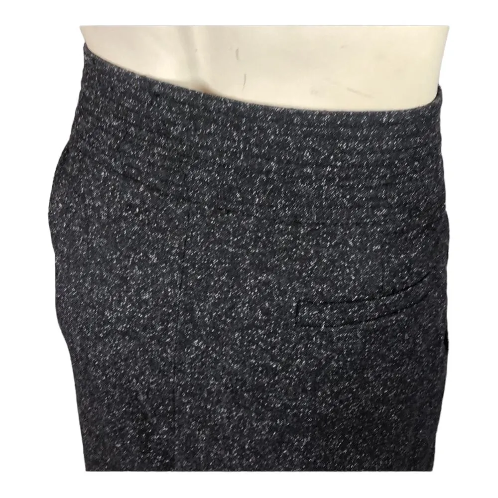 Vintage David N Black & White wool Speckle Pencil knee length Skirt size 12 - Image 8
