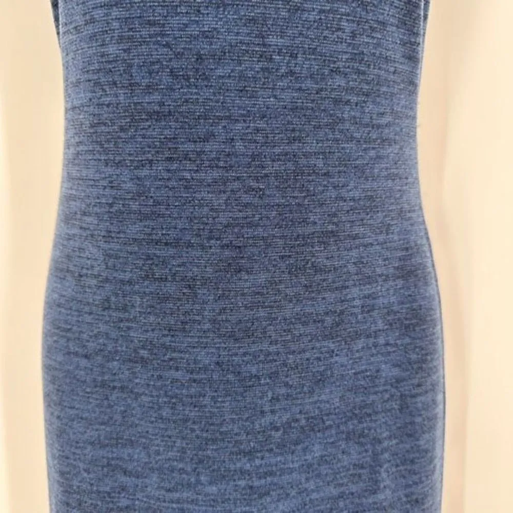 NWT Abercrombie & Fitch MIDI dress blue Heathered open back cut out size small‎ - Image 4