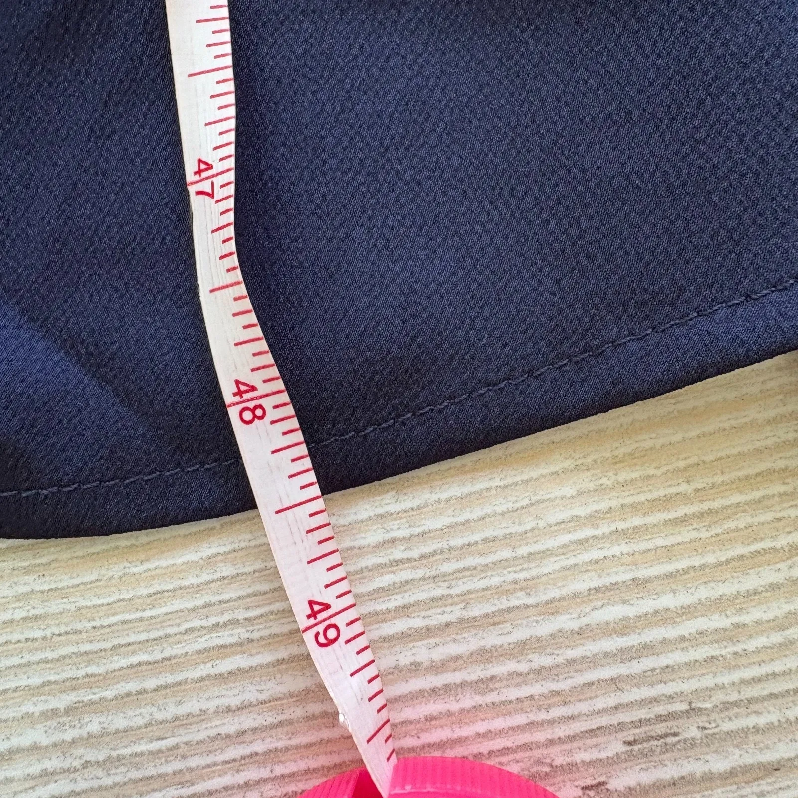 New Park & Fifth Kendal Tie Midi Dress Navy Bubble Satin Medium‎ Blue - Image 9