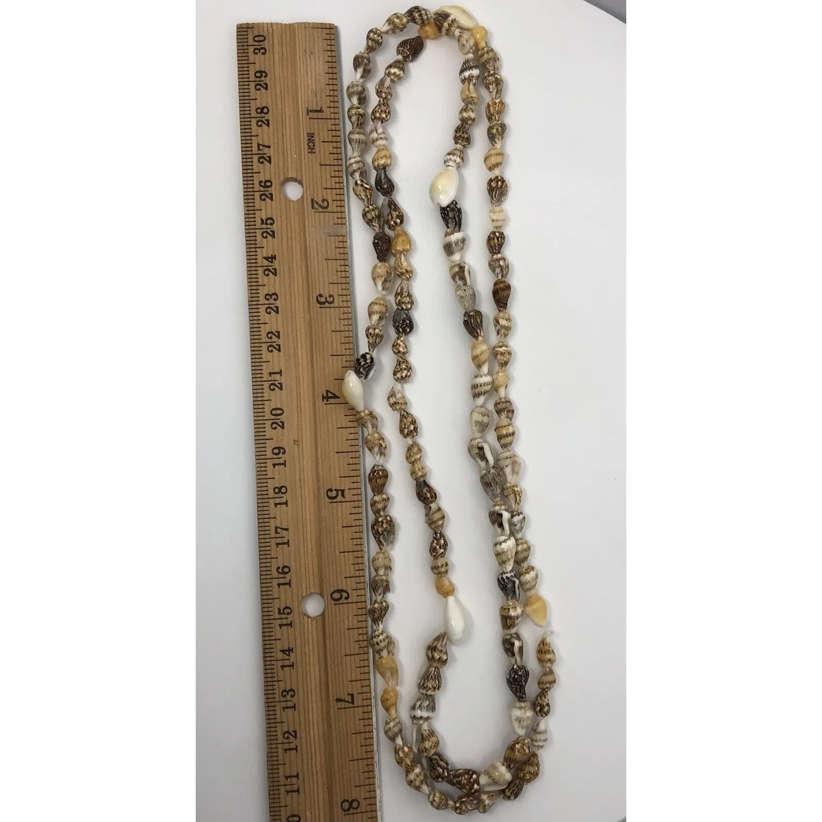 Vintage Cowrie Shell Necklaces Natural Shell Hand Made Jewelry‎ Beach Surf 32" - Image 9