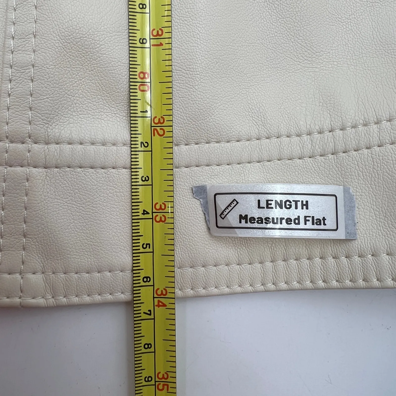 Aje Claire Pearl Mini Dress Faux Leather Ivory Cream Ecru White Size 8 - Image 12