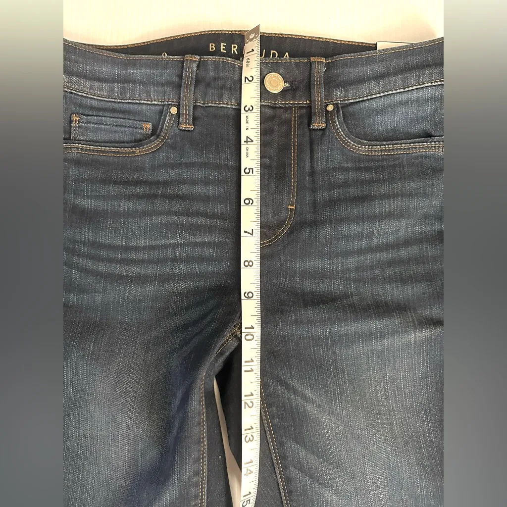 NWT White House Black Market Denim Medium Wash Bermuda Shorts - Image 6