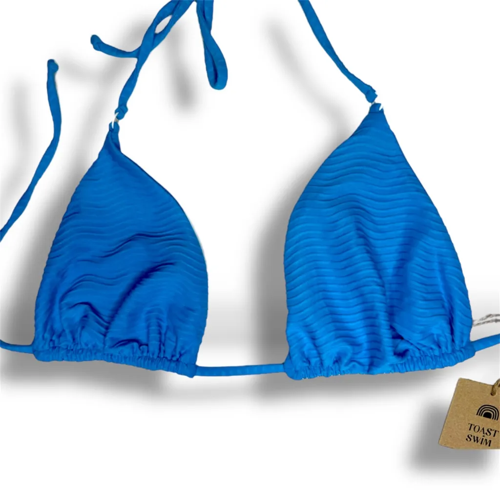 Toast Swim Electric Blue Bikini Set – Triangle Top & Cheeky Bottom - Image 9