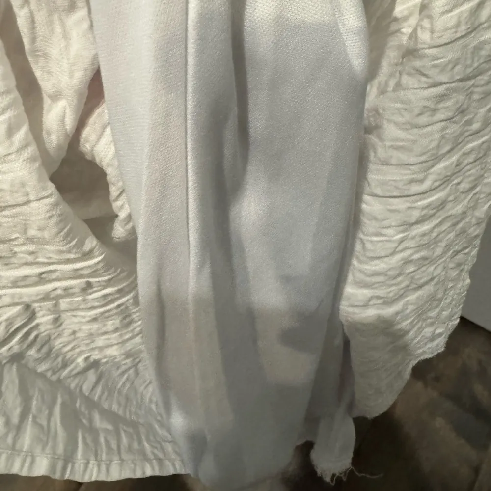 Shein LWD White Textured Mini Dress Ties in front off or on shoulder Dainty - Image 14