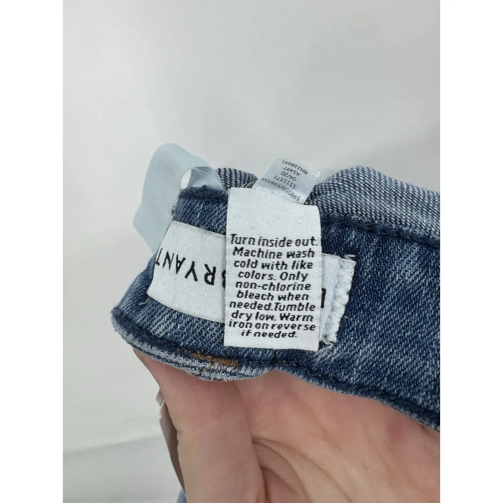 Lane Bryant Womens High Rise Straight Crop Jeans Sz 22 Blue Light Wash‎ Belted - Image 5