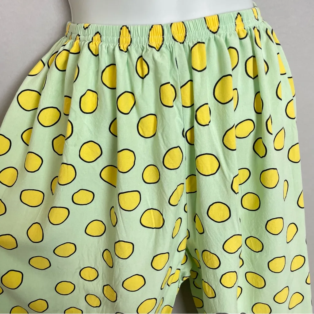 Speechless Pajama‎ Set Polka Dot Green Juniors Sz Large Shorts Button-Up Top PJs - Image 7