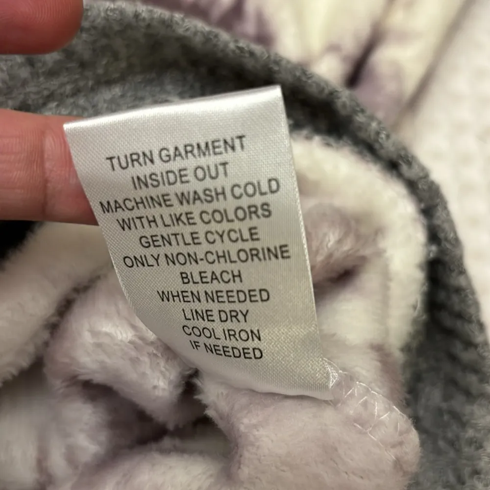 NEW! COMO VINTAGE Tie Dye Fleece Top Sweatshirt Funnelneck Purple White Gray XL - Image 15