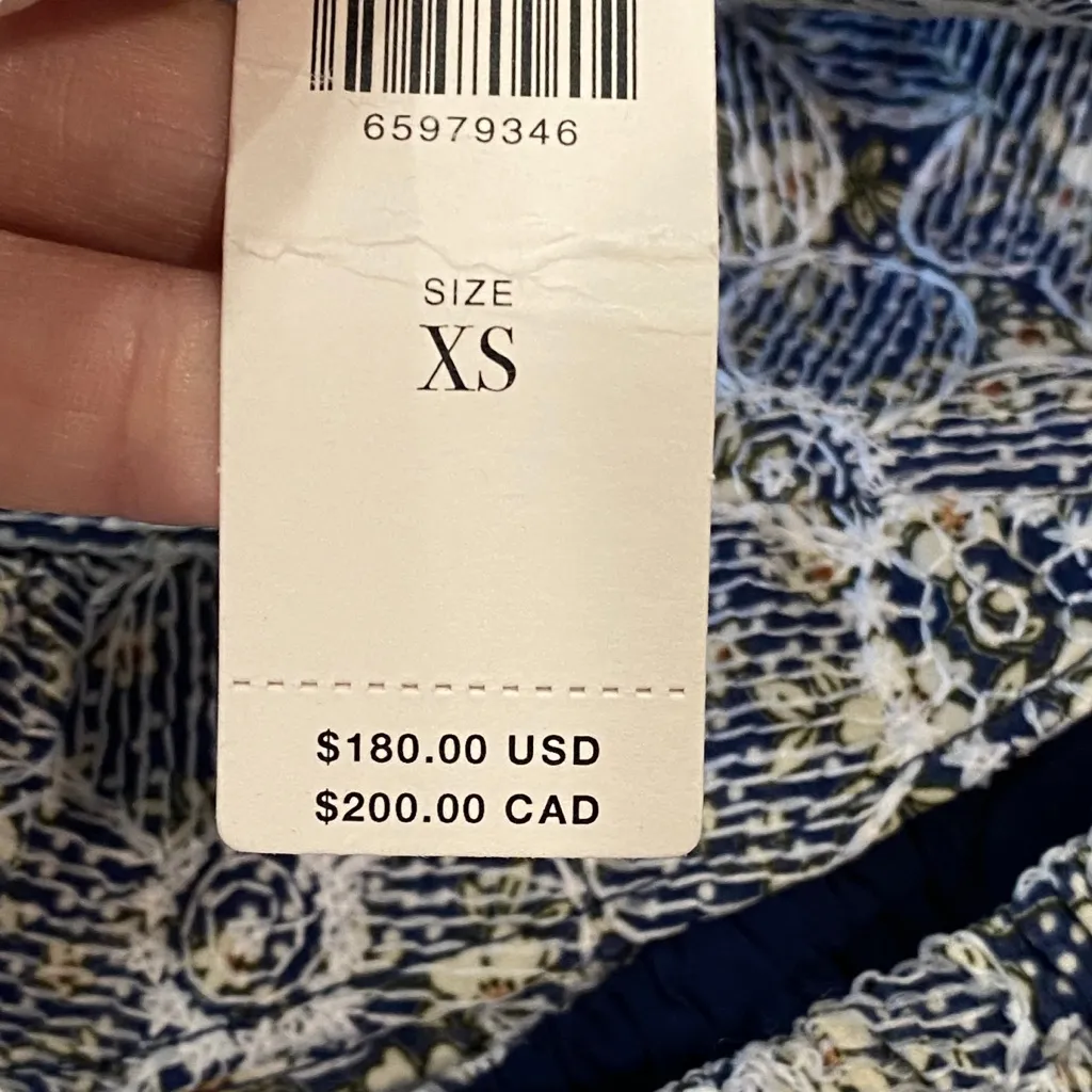 Anthropologie Helena Jumpsuit Adelyn Rae Navy Cream Floral NEW Size XS - Image 8