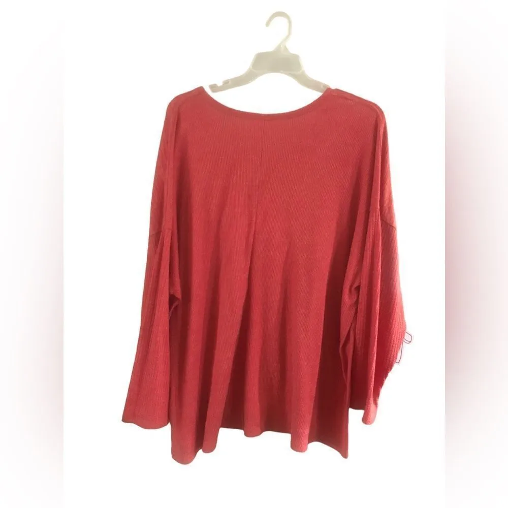 Terra & Sky Orange Long Sleeve Top Size 4X - Image 3