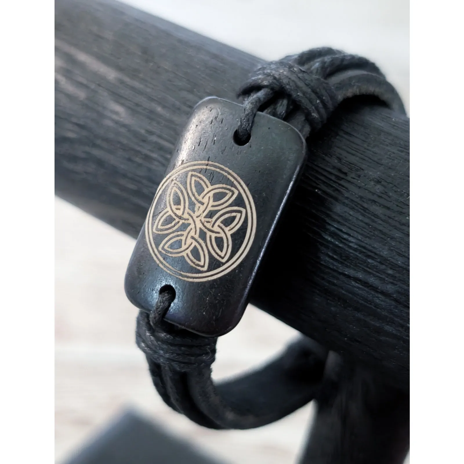 Tie Bracelet with Celtic Like Charm - Image 10