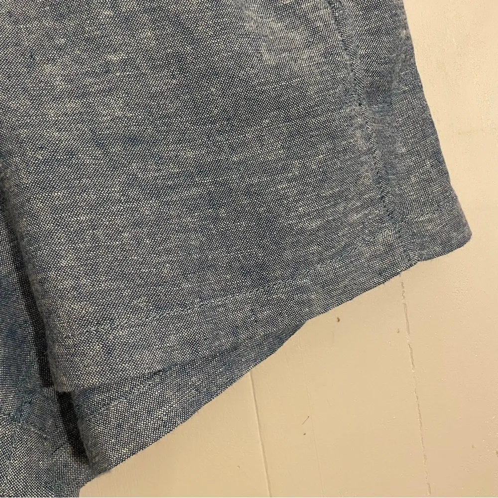 Gap Women’s High Rise Linen Blend Chambray Shorts Sz Medium Contemporary Casual - Image 7
