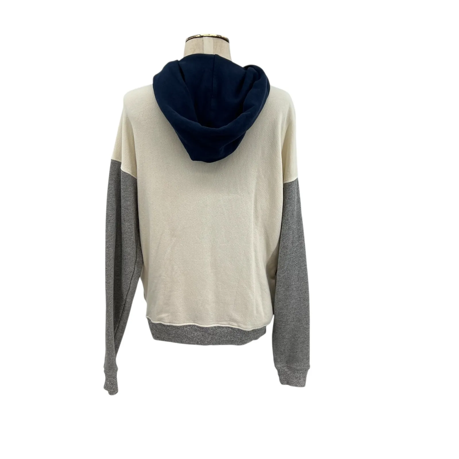 The Great The Gym‎ Hoodie Sweatshirt Colorblock Cream Gray Blue Red Size 0 XS - Image 8